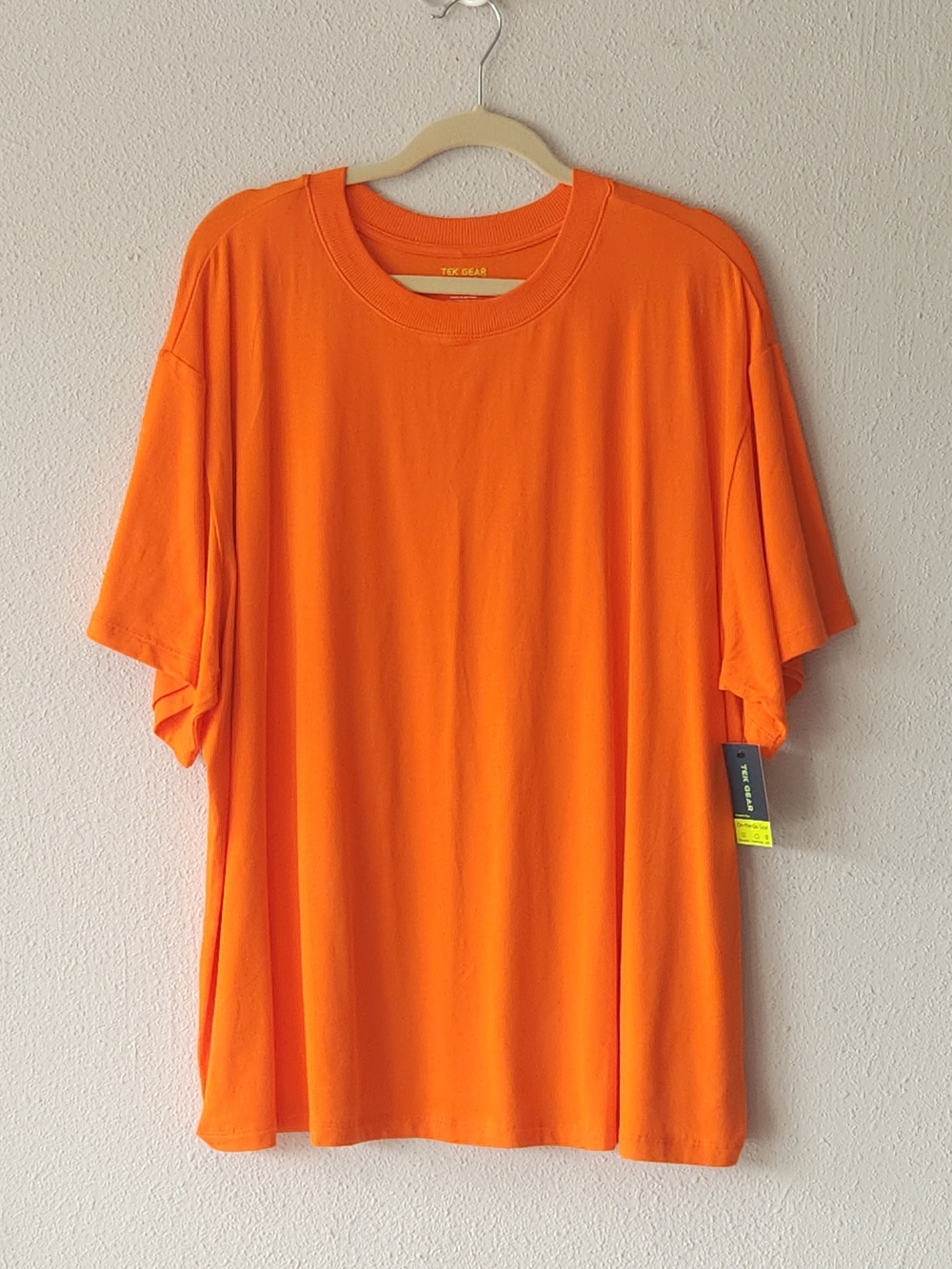 TEK GEAR Women's Short Sleeve Crew Tee in Bright Orange PLUS SIZE  1X